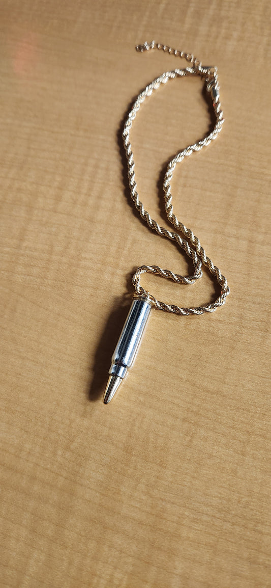 Bullet Pendant Gold Style Chain