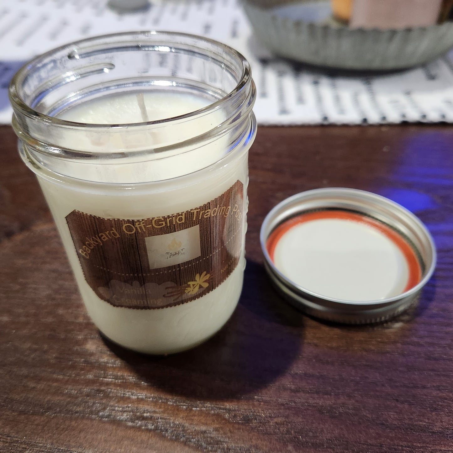 Vanilla Creaming Mason Jar Candle