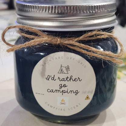 I'd Rather Go Camping Jar Candle