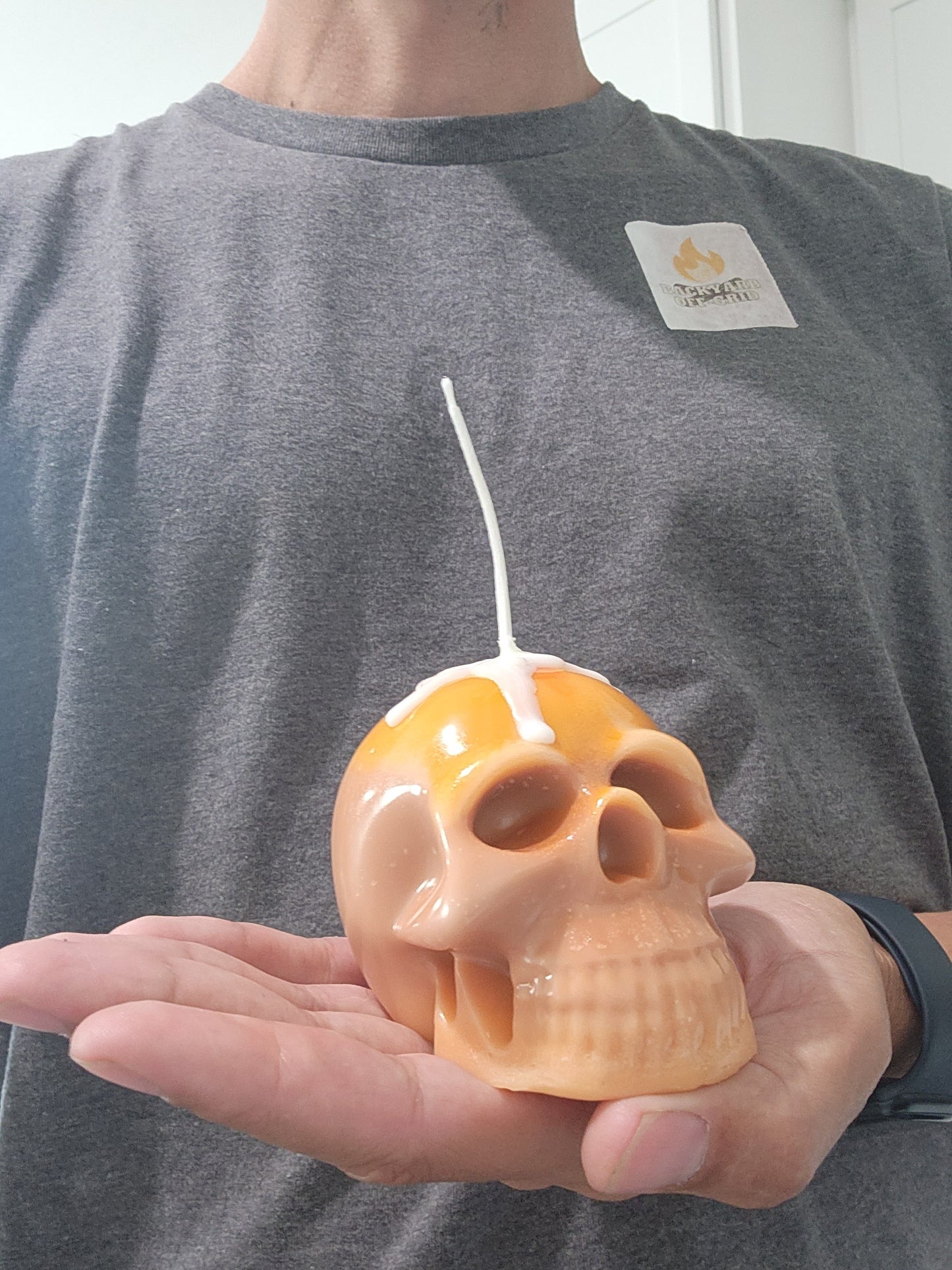 Halloween Skull Harvest Candle