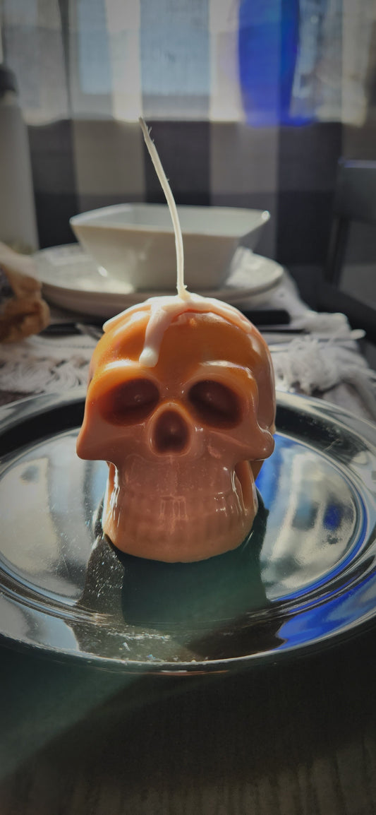 Halloween Skull Harvest Candle